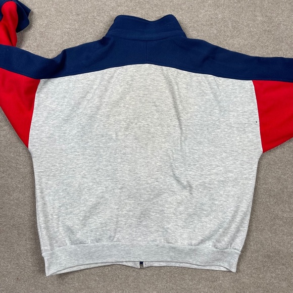 VINTAGE Adidas Jacket Mens 2XL XXL Grey Full Zip Fleece Performance 80s - Picture 14 of 16